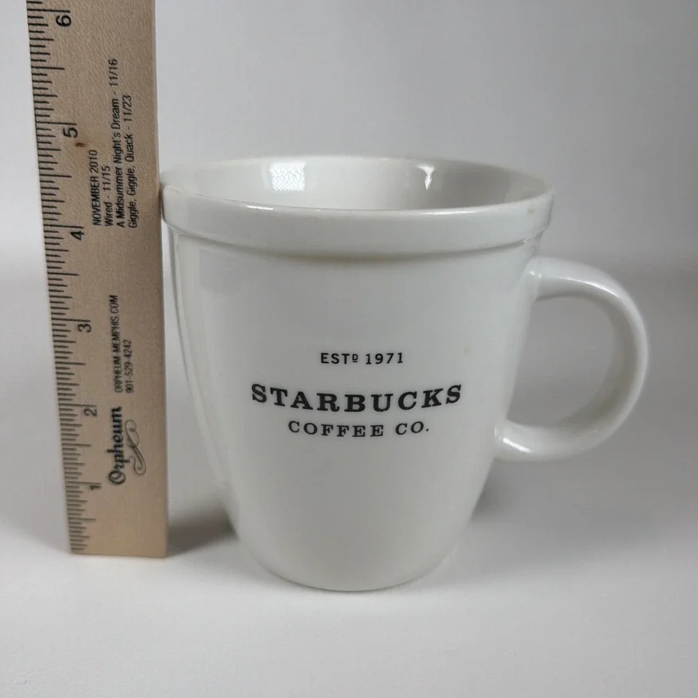Vintage 2001 Starbucks Barista White Coffee Mug ESTD 1971 Logo